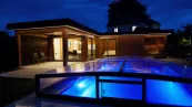 Wellnesshaus bei Abendbeleuchtung Wellnesshaus bei Abendbeleuchtung