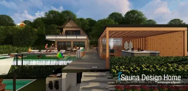 Ferienhaus mit Saunahaus Ferienhaus mit Saunahaus