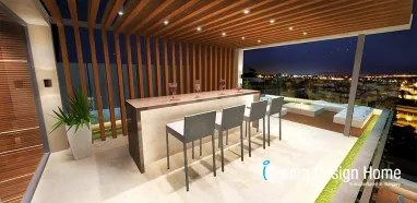 Dachterrasse Sauna Bar, Sauna Wellness GArten