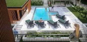 Individuelles Saunahaus und Pool