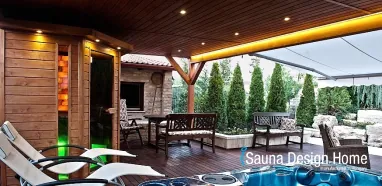 Saunahaus und Wellness-Bereich mit Massagebecken, Niederösterreich Saunahaus und Wellness-Bereich mit Massagebecken, Niederösterreich