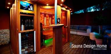 Individuelles Saunahaus, Gartensauna mit Bartheke