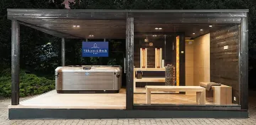 Panorama Sauna mit Dusche