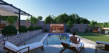 Wellness Garten mit Pool und Sauna Wellness Garten mit Pool und Sauna