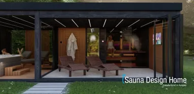 Saunahaus in Garten