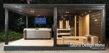 Panorama Sauna mit Dusche