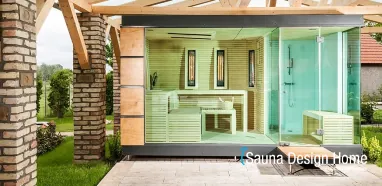 Wellness Garten Saunahaus mit Dusche Wellness Garten Saunahaus mit Dusche