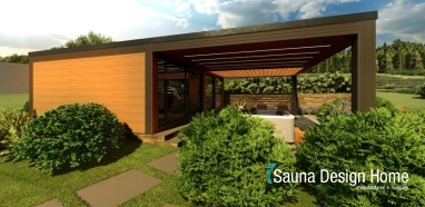 Saunahaus bau