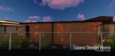 Saunahaus auf der Terrasse