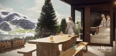 Individuelle Sauna aus Massivholz Individuelle Sauna aus Massivholz