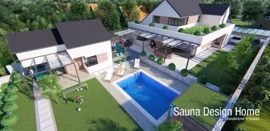 Haus mit Wellness Garten Garten 3D Plan Haus mit Wellness Garten Garten 3D Plan