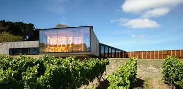 Garten Saunahaus auf dem Weingut