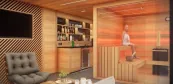 Massivholz Design-Elemente