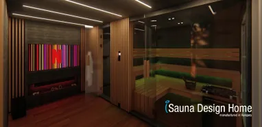 Saunahaus mit Dusche - modern Design Saunahaus mit Dusche - modern Design
