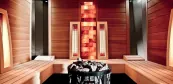 Aussensauna mit Himalaya Salztherapie