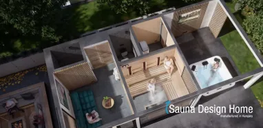 Saunahaus im Garten 