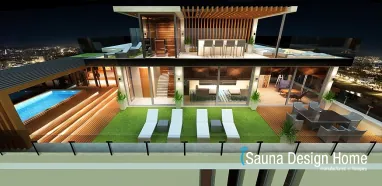 Sauna Wellness Garten Bau