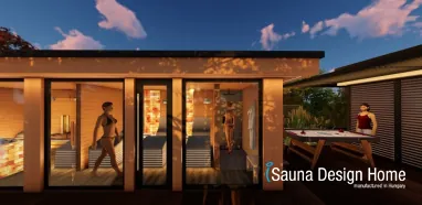 Sauna auf der Terrasse