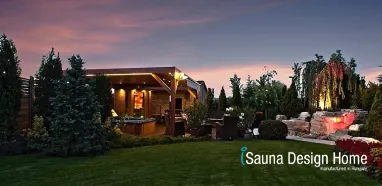 Saunahaus und Wellness-Bereich, Wellness-Terrasse mit Sauna und Whirlpool, Klagenfurt Saunahaus und Wellness-Bereich, Wellness-Terrasse mit Sauna und Whirlpool, Klagenfurt