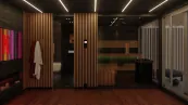 Sauna mit Ruheraum und Dusche Sauna mit Ruheraum und Dusche