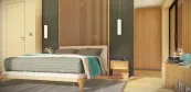 Design Massivholz Lamellen im ZImmer