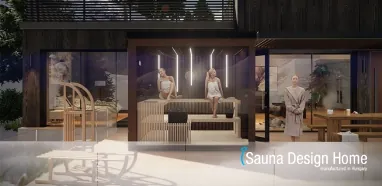 Luxus finnische Gartensauna Fusion Luxus finnische Gartensauna Fusion