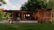 Saunahaus mit Terrasse - von Planung bis 