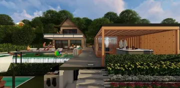 Ferienhaus mit Saunahaus