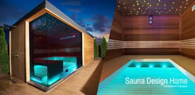 Finnisches Saunahaus mit Lichttherapie