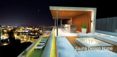 Lounge Terrasse mit Sauna