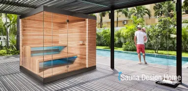Aussensauna in Modern-Stil, Moderne Aussensauna im Minimalstil, Klagenfurt Aussensauna in Modern-Stil, Moderne Aussensauna im Minimalstil, Klagenfurt