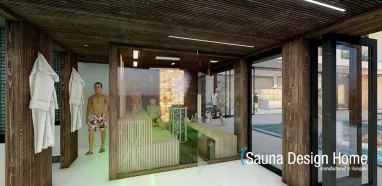 Individuelles modernes Saunahaus Individuelles modernes Saunahaus