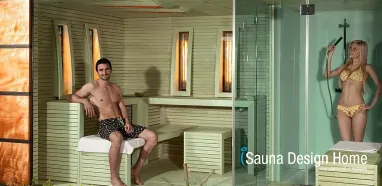 Infrarot Sauna, finnische Sauna in einem Infrarot Sauna, finnische Sauna in einem
