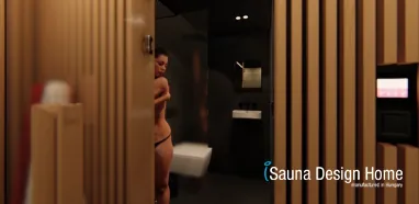 Gartensauna mit Vorraum und Dusche Gartensauna mit Vorraum und Dusche