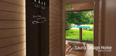 Saunahaus mit Dusche