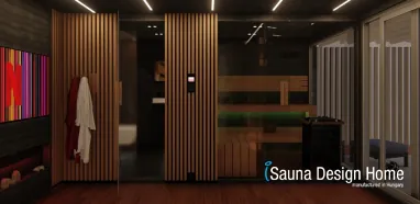Sauna mit Ruheraum und Dusche Sauna mit Ruheraum und Dusche