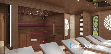 Luxus Saunahaus mit Relaxraum