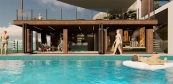 Saunahaus mit Pool
