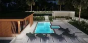 Privat Wellness Terrasse mit Poolhaus