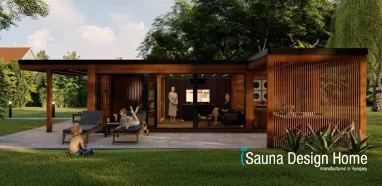 Saunahaus mit Terrasse - von Planung bis 